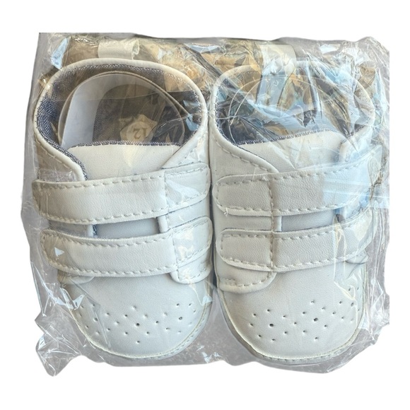 Other - White Baby Walker Shoes with Soft Leather and Adjustable Straps